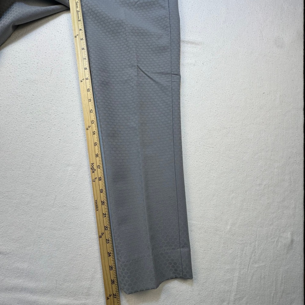 Banana Republic Pants Womens 2 Gray Hampton Jacquard Alloy Slim Trousers - Picture 10 of 13